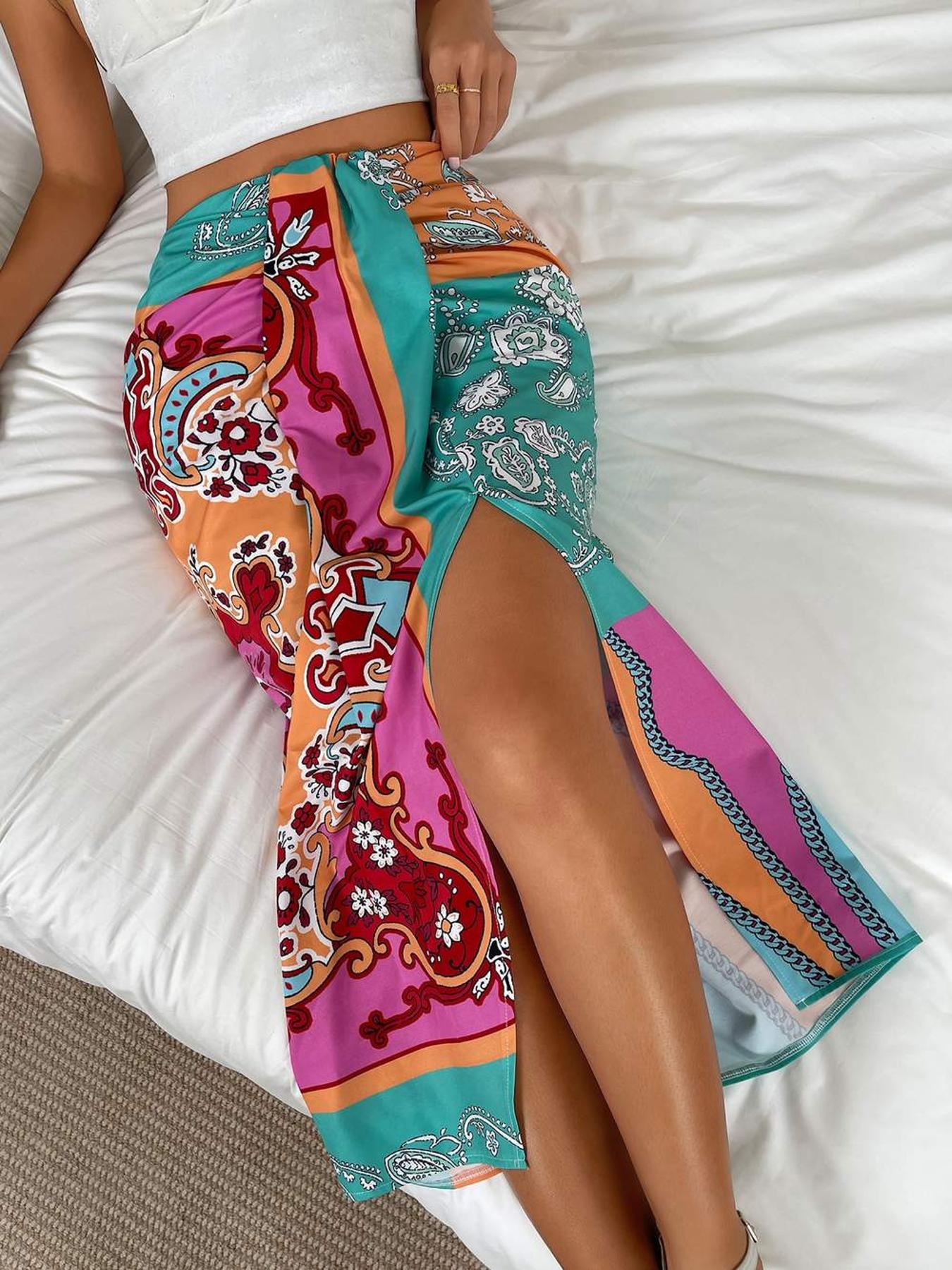 Sassy Beach Skirt with Vibrant Patterns